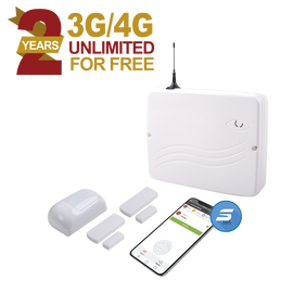 Hybrid Cloud Alarm Panel with communicator included 4G. 8 Wired / 32 Wireless zones / 100% programming via WEB.