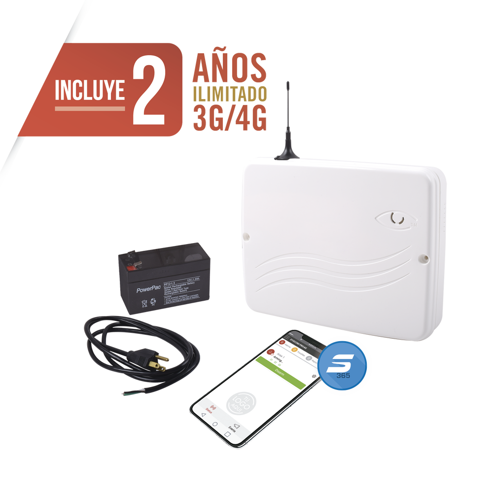 Hybrid Cloud Alarm Panel with communicator included 4G. 8 Wired / 32 Wireless zones / 100% programming via WEB.