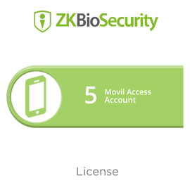 Licencia para ZKBiosecurity para 5 cuentas de acceso mediante aplicación móvil