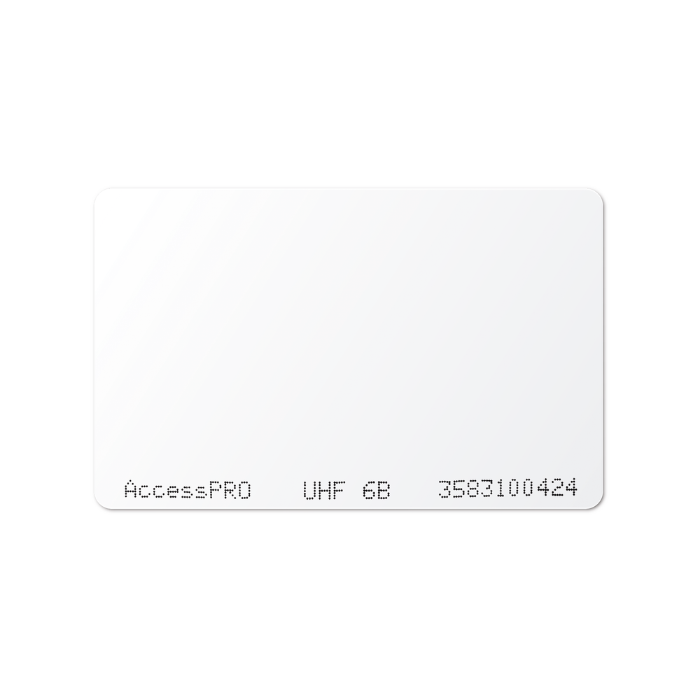 Tag UHF tipo Tarjeta para lectoras de largo alcance 900 MHZ / ISO 18000 6B / No imprimible / No incluye porta tarjeta