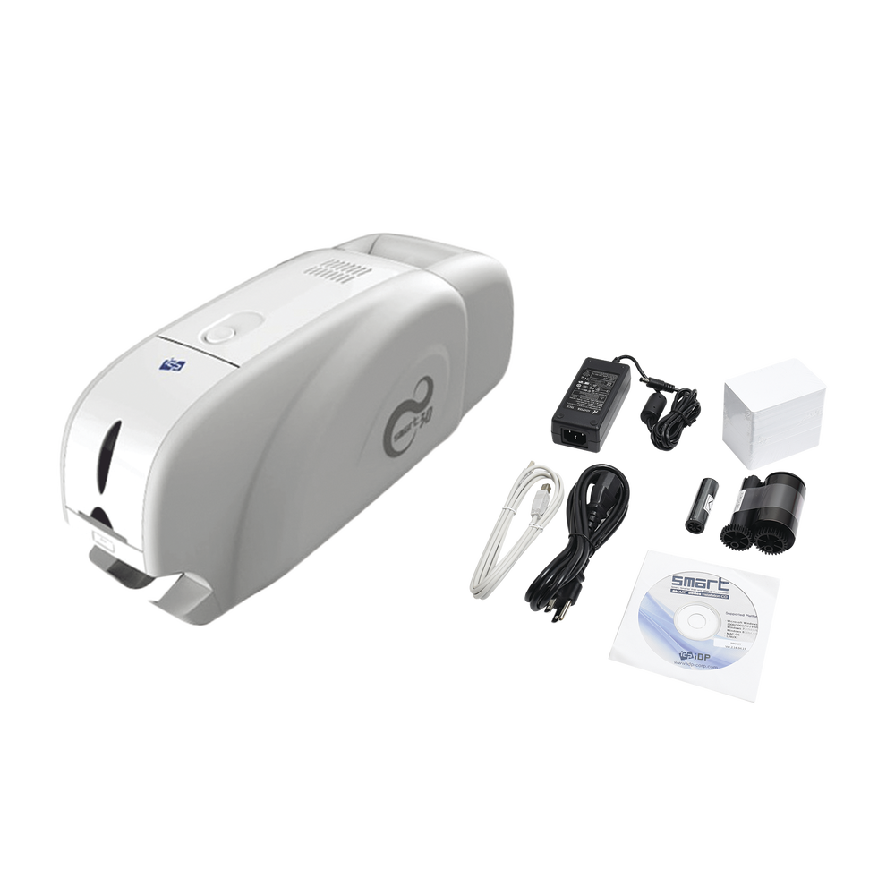 Kit PVC card printer SMART30 Double Side, Ribbon, PVC Card and Software