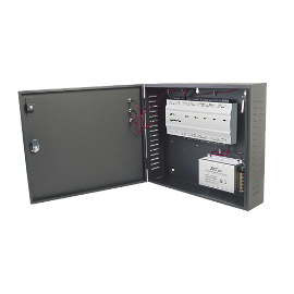 Green Label ZKTECO Access Control Panel for 4 Doors, Direct Integration of Biometry, Includes Power Supply and Cabinet