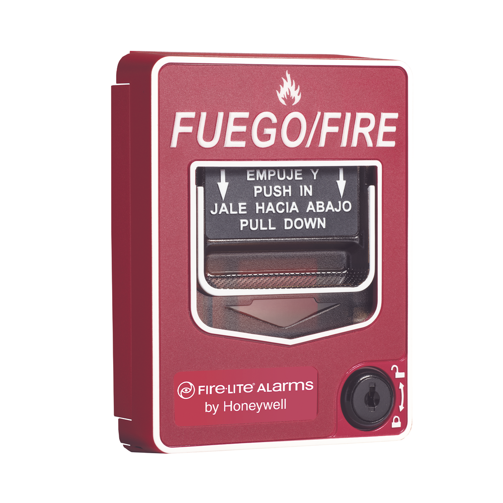 Emergency Addressable Manual Pull Station with Double Action, Spanish Text