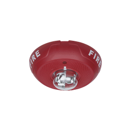 Sirena con Lámpara Estroboscópica, Montaje en Techo, Nivel de Candelas Seleccionable, Color Rojo, Nuevo Diseño Moderno y Elegante y Menor Consumo de Corriente
