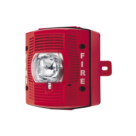 Bocina con Lámpara Estroboscópica para Exterior, con Configuración Estroboscópica Seleccionable, Color Rojo