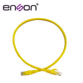 PATCHCORD UTP ENSON P6006Y SERIE PRO 100-II 100% COBRE COLOR AMARILLO 60CM PARA MEJOR IDENTIFICACION DE SOLUCIONES EN RACKS Y GABINETES