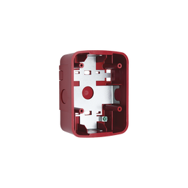 Caja de Montaje en Pared para Bocina y Bocina con Lampara Estroboscopica y para montaje en Techo de Bocinas, Color Rojo