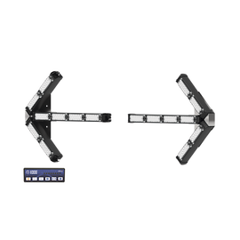 Flechas separadas directoras de tráfico LED de 28 Pulgadas en color ámbar.