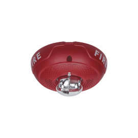 Bocina con Lámpara Estroboscópica, Montaje en Techo, Color Rojo, Nuevo Diseño Moderno y Elegante y Menor Consumo de Corriente