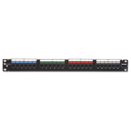 Patch Panel UTP HD6 Categoría 6, de 24 puertos, Plano, 1UR