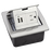 Caja de piso cuadrada con 2 puertos USB y contacto eléctrico (11000-21203)
