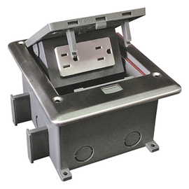Caja de piso con contacto eléctrico (Duplex), resistente al agua, IP66 (Con tapa cerrada) (11000-53201)