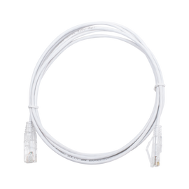 Cable de Parcheo Slim UTP Cat6 - 2 m Blanco Diámetro Reducido (28 AWG)