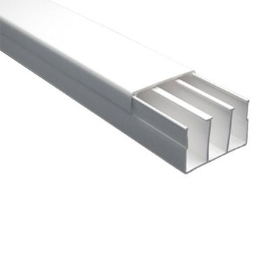 Canaleta sin troquel con tapa color blanco de PVC auto extinguible, 40 x 62 tramo 3.5m (6301-01251) Canaleta sin troquel con tapa color blanco de PVC auto extinguible, 40 x 62 tramo 3.5m (6301-01251)