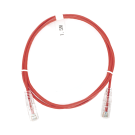 Cable de Parcheo Slim UTP Cat6 - 1.5 m Rojo Diámetro Reducido (28 AWG)