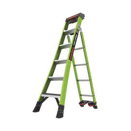 Escalera de tijera 3 en 1 de 1.8 metros de fibra de vidrio.