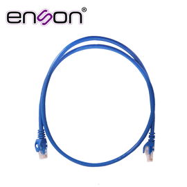 PATCHCORD UTP ENSON P6009L SERIE PRO 100-II 100% COBRE COLOR AZUL 90CM PARA MEJOR IDENTIFICACION DE SOLUCIONES EN RACKS Y GABINETES