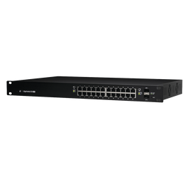 Switch EdgeMAX Administrable de 24 Puertos Gigabit con PoE+/PoE Pasivo 24V + 2 Puertos SFP, 500 W