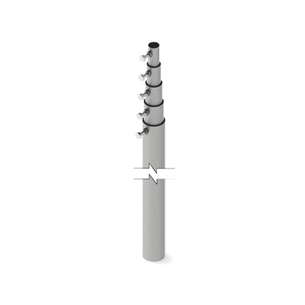 49.2 ft (15 m) 5 Concentrical Sections Telescopic Mast (Requires installation Accessories)