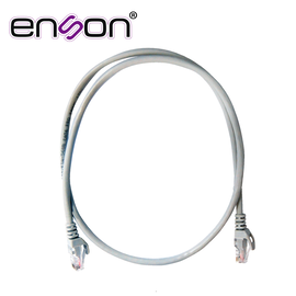 PATCHCORD UTP ENSON P6009G SERIE PRO 100-II 100% COBRE COLOR GRIS 90CM PARA MEJOR IDENTIFICACION DE SOLUCIONES EN RACKS Y GABINETES