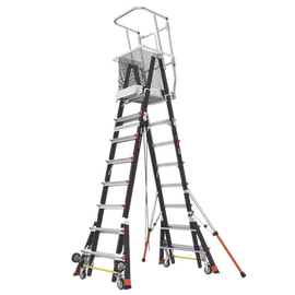 Escalera con jaula de fibra de vidrio de 5-9