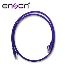 PATCHCORD UTP ENSON P6009P SERIE PRO 100-II 100% COBRE COLOR MORADO 90CM PARA MEJOR IDENTIFICACION DE SOLUCIONES EN RACKS Y GABINETES