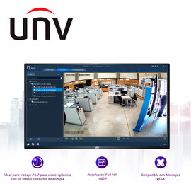 MONITOR 32 LED FULL HD UNV MW3232-V / HDMI / DVI / VGA / ULTRA DELGADO / BISEL REDUCIDO / 2 BOCINAS INTEGRADAS / ENTRADA DE AUDIO 3.5MM / COMPATIBLE CON MONTAJE VESA 100X100 (REQUIERE SOPORTE DE PARED) NO INCLUYE SOPORTE NI BASE