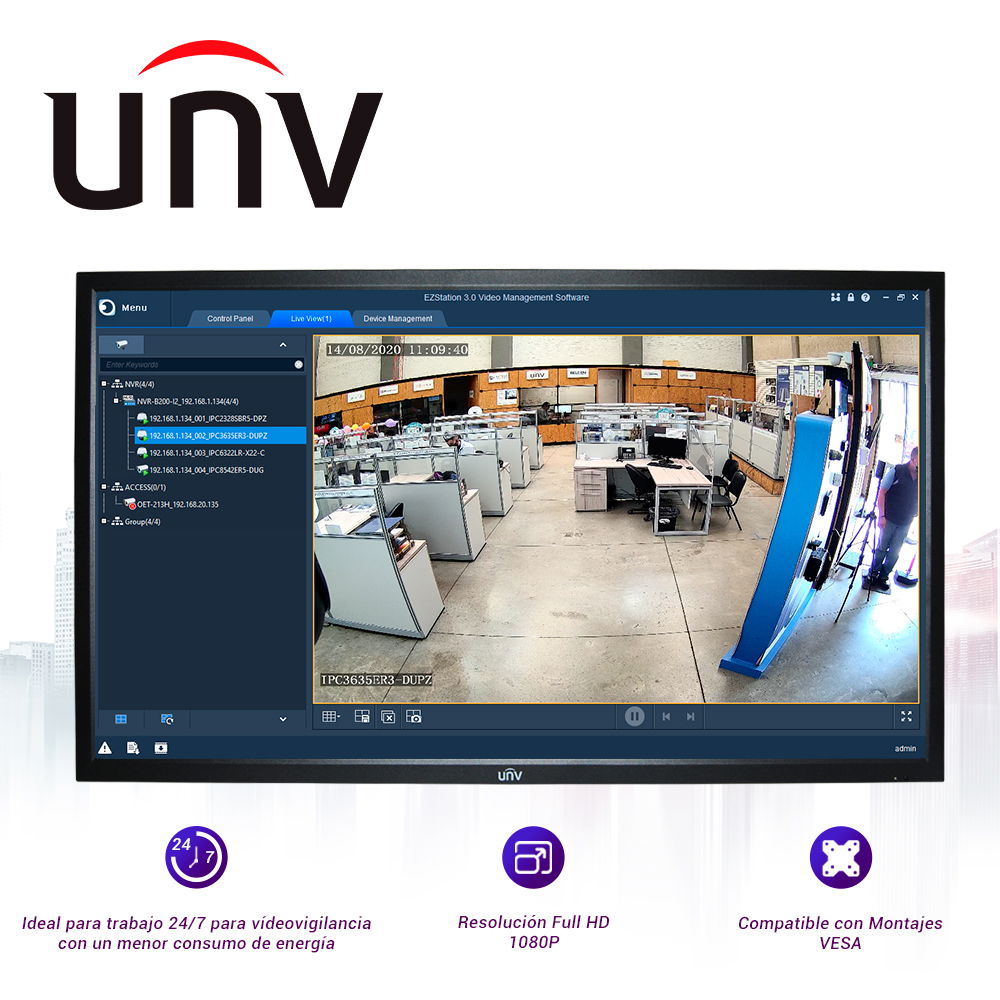 MONITOR 43 LED FULL HD UNV MW3243-E / HDMI / DVI / VGA / 2 BOCINAS INTEGRADAS / ENTRADA DE AUDIO 3.5MM / COMPATIBLE CON MONTAJE VESA 400X300 (REQUIERE SOPORTE DE PARED) NO INCLUYE SOPORTE NI BASE. MONITOR 43 LED FULL HD UNV MW3243-E / HDMI / DVI / VGA / 2 BOCINAS INTEGRADAS / ENTRADA DE AUDIO 3.5MM / COMPATIBLE CON MONTAJE VESA 400X300 (REQUIERE SOPORTE DE PARED) NO INCLUYE SOPORTE NI BASE.