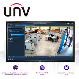 MONITOR 43 LED FULL HD UNV MW3243-E / HDMI / DVI / VGA / 2 BOCINAS INTEGRADAS / ENTRADA DE AUDIO 3.5MM / COMPATIBLE CON MONTAJE VESA 400X300 (REQUIERE SOPORTE DE PARED) NO INCLUYE SOPORTE NI BASE.