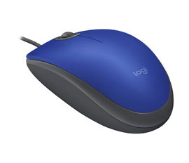 Logitech M110 Silent - Ratón - diestro y zurdo - óptico - 3 botones - cableado - USB - azul