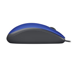 Logitech M110 Silent - Ratón - diestro y zurdo - óptico - 3 botones - cableado - USB - azul