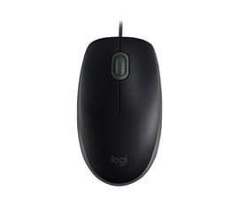 Logitech M110 Silent - Ratón - diestro y zurdo - óptico - 3 botones - cableado - USB - negro
