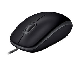 Logitech M110 Silent - Ratón - diestro y zurdo - óptico - 3 botones - cableado - USB - negro