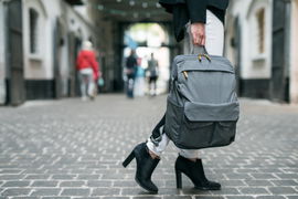Case Logic LODP114GR mochila Gris Lienzo, Algodón
