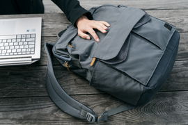 Case Logic LODP114GR mochila Gris Lienzo, Algodón