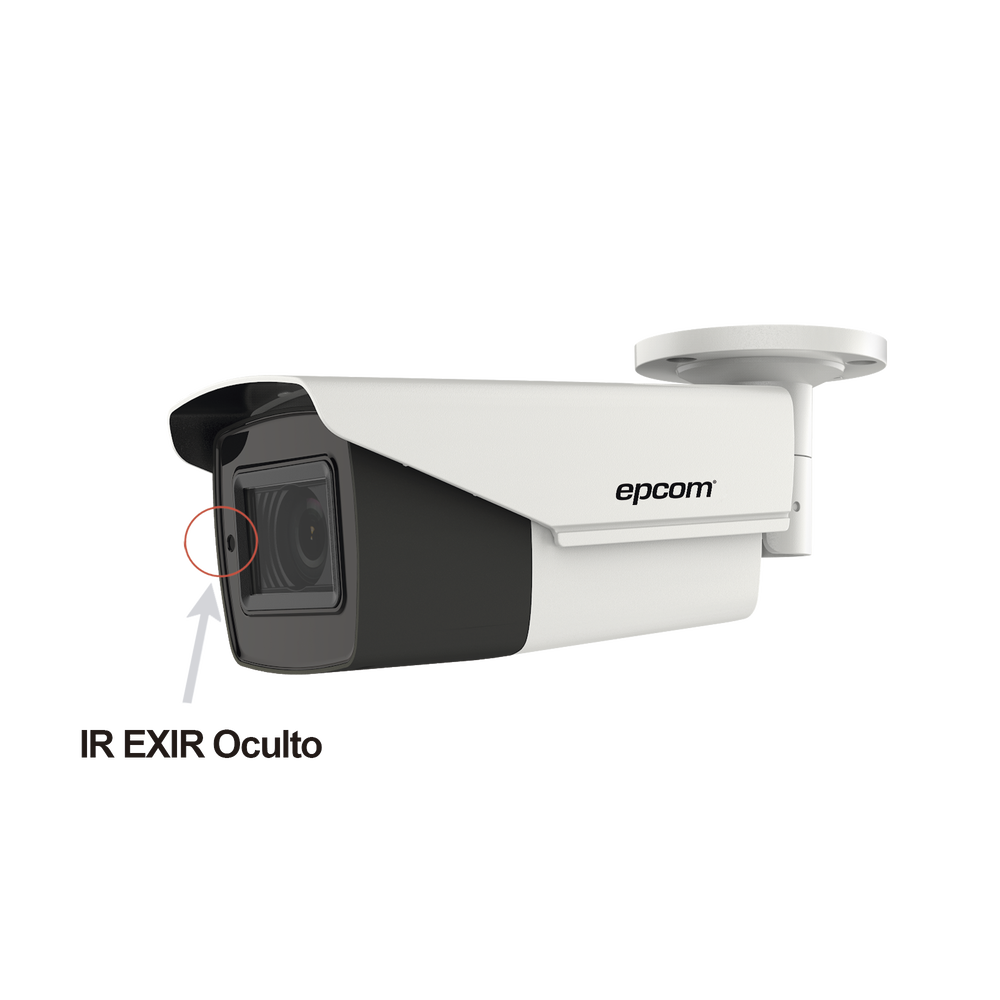 4K BULLET TURBOHD / Mot. Lens. 2.7 - 13.5 mm / IR EXIR up to 131 ft / IP67 / 12 VDC / 24 VAC / 4 Technologies (TVI / AHD / CVI / CVBS)