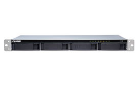 QNAP TS-431XeU - Servidor NAS - 4 compartimentos - montaje en bastidor - SATA 6Gb/s - RAID 0, 1, 5, 6, 10, JBOD, 5 Hot Spare - RAM 8 GB - Gigabit Ethernet / 10 Gigabit Ethernet - iSCSI soporta - 1U