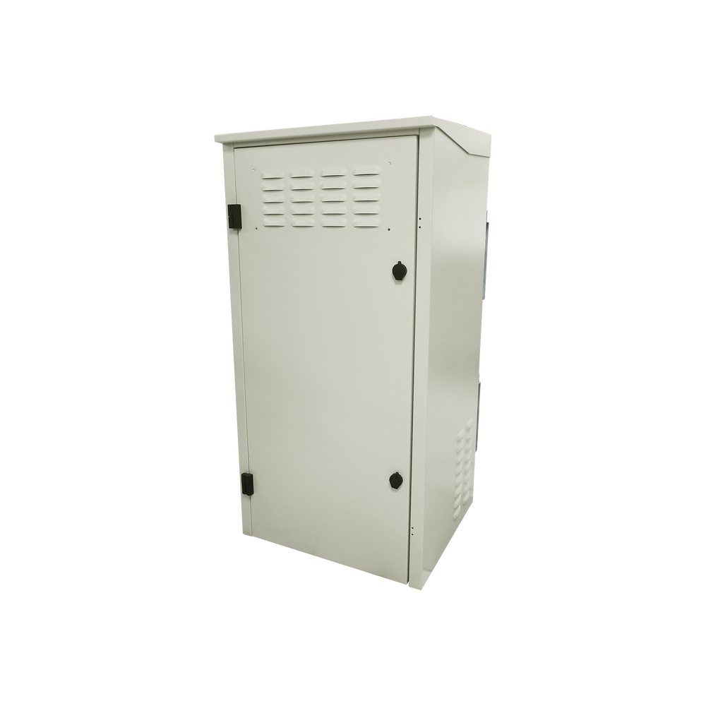 Gabinete para Poste/Torre/Pared para Exterior con Ventiladores y Termostato con Rack de 19