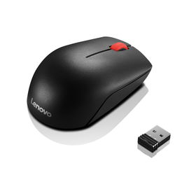 Lenovo Essential Compact - Ratón - diestro y zurdo - 3 botones - inalámbrico - 2.4 GHz - receptor inalámbrico USB - negro - OEM