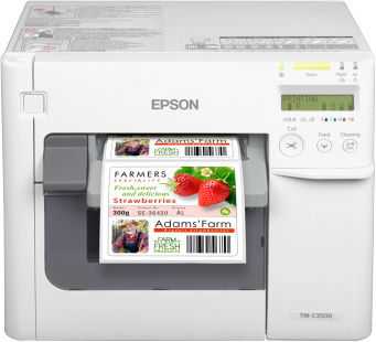 Epson TM C3500 - Impresora de etiquetas - color - chorro de tinta - Rollo (10,8 cm), plegado en abanico (10,8 cm) - 720 x 360 ppp - hasta 101.6 mm/segundo - LAN, host USB - cortador