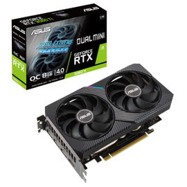 ASUS DUAL-RTX3060TI-O8G-MINI-V2 - OC Edition - tarjeta gráfica - GF RTX 3060 Ti - 8 GB GDDR6 - PCIe 4.0 - 3 x DisplayPort, HDMI