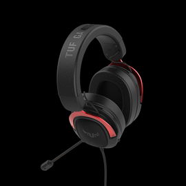 ASUS TUF Gaming H3 - Auricular - tamaño completo - cableado - conector de 3,5 mm - negro, rojo