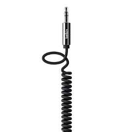 Belkin MIXIT Coiled Cable - Cable de audio - mini-phone stereo 3.5 mm macho a mini-phone stereo 3.5 mm macho - 1.8 m - negro