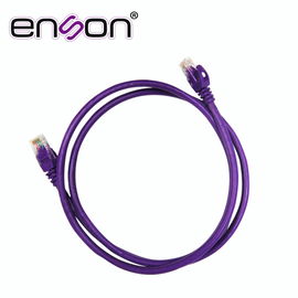 PATCHCORD UTP ENSON P6012P SERIE PRO 100-II 100% COBRE COLOR MORADO 120CM PARA MEJOR IDENTIFICACION DE SOLUCIONES EN RACKS Y GABINETES