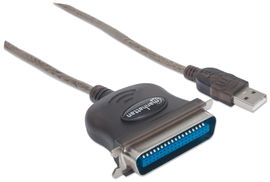 CABLE MANHATTAN USB A PARALELO CENTRONIC 317474 6FT 1.8M CABLE MANHATTAN USB A PARALELO CENTRONIC 317474 6FT 1.8M