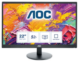 MONITOR AOC LED  21.5 E2270SWHN HDMI BLACK 1920x1080