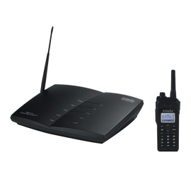 Sistema Telefónico de Largo Alcance / con Teléfono Doble Banda en 900-928 MHz y 461-469.5 MHz / Hasta 23000 m²  en Almacenes / Hasta 12 km² en Granjas o Ranchos / 12 Pisos de Penetración /Función de Radio Portá