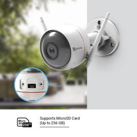 Bala IP 2 Megapixel / Inalámbrica / Lente 2.8 mm / 30 mts IR / Grabación en la Nube / Audio de Dos Vías / Sirena / Luz Blanca / Ranura para Memoria / Exterior. Bala IP 2 Megapixel / Inalámbrica / Lente 2.8 mm / 30 mts IR / Grabación en la Nube / Audio de Dos Vías / Sirena / Luz Blanca / Ranura para Memoria / Exterior.