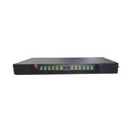 Patch panel de 12 puertos de 1u, incluye pigtails, adapters plates y splice tray