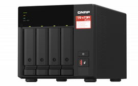 NAS QNAP TS-473A-8G-US PROCESADOR AMD RYZEN V1500B / MEMORIA RAM 8GB / 4 BAHIAS FRONTALES SATA 3.5 PULGADAS y 2.5 PULGADAS / 2 PUERTOS RJ45 2.5GbE / MONTAJE EN ESCRITORIO / APLICACIONES  PYME PARA COMPARTIR Y RESPALDAR DATOS EN LA NUBE
